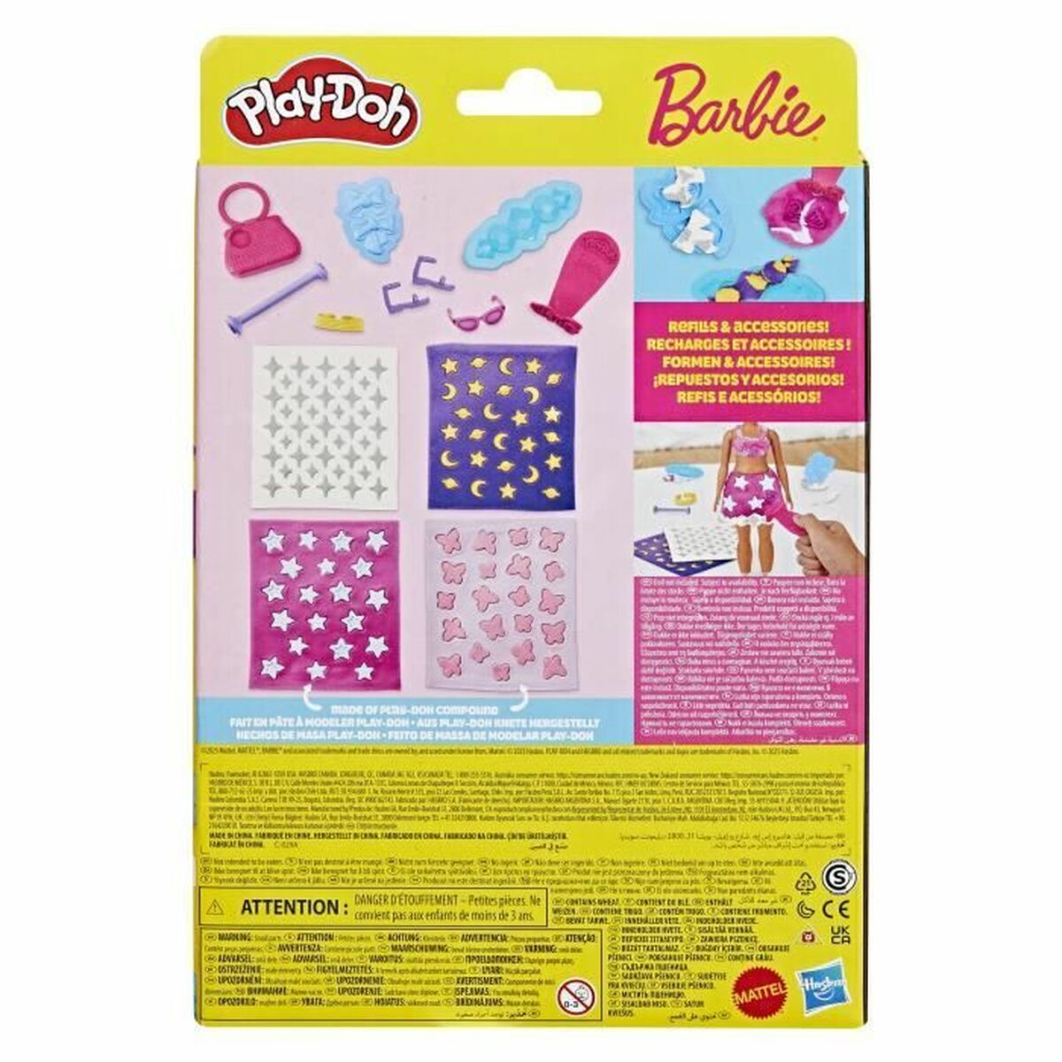 Juego de Plastilina Play-Doh Barbie Sparkles & Gems Multicolor