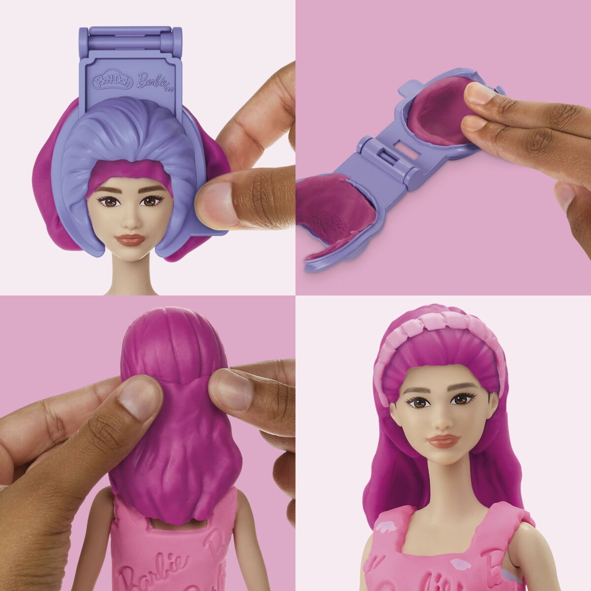 Juego de Plastilina Play-Doh Barbie Hearts & Hair Multicolor