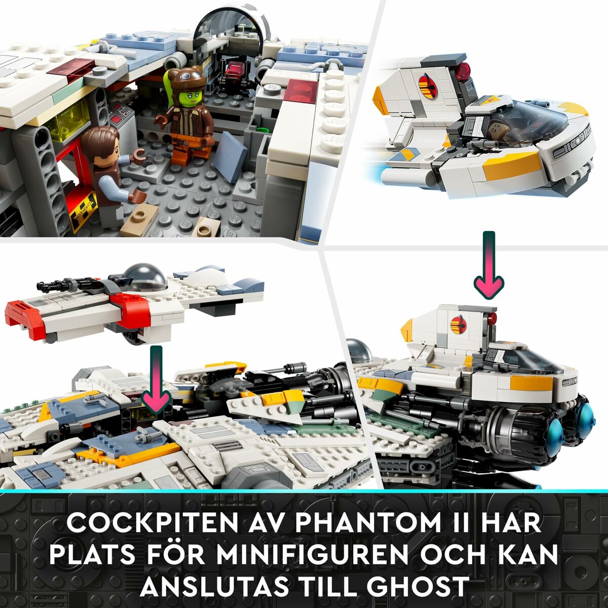 Juego de Construcción Lego STAR WARS 75357 Ghost & Phantom II 1394 Piezas