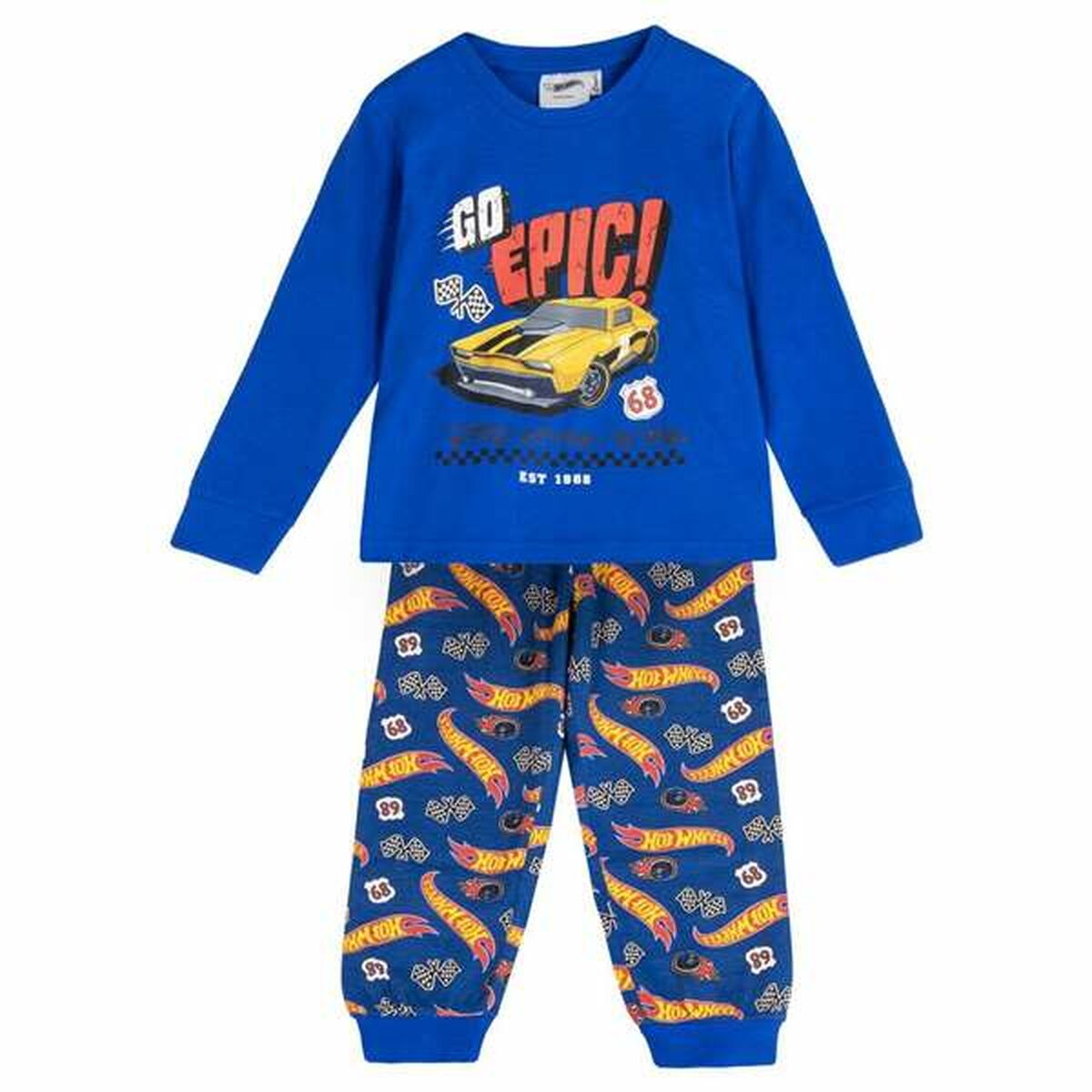 Pijama Infantil Hot Wheels Azul 8 Años