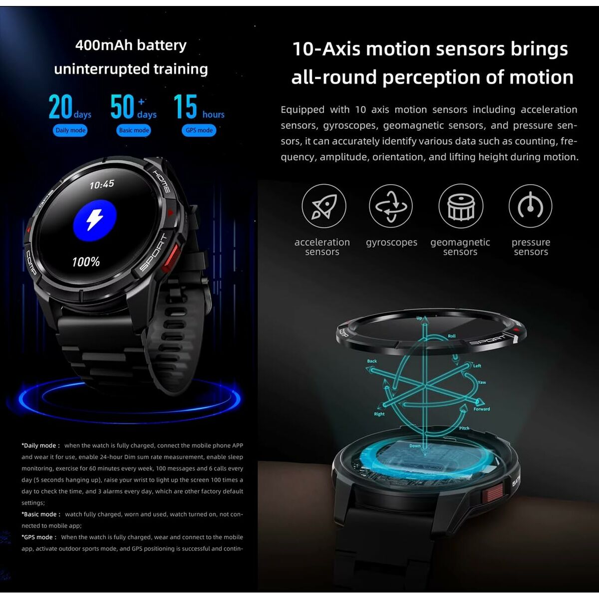 Smartwatch Mibro GS Active Negro 1,3"