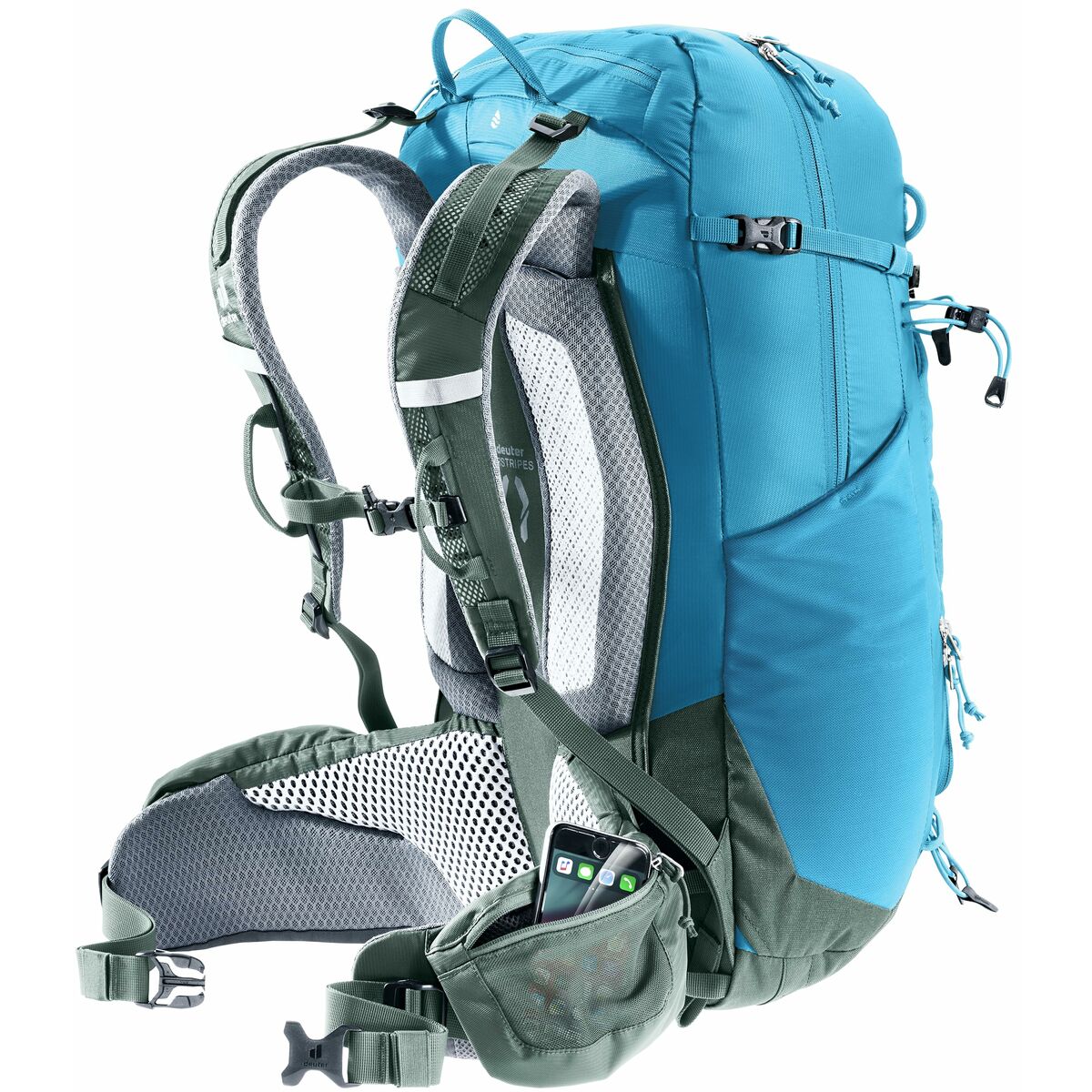 Mochila Deportiva Deuter Trail Pro 33 Azul Verde 33 L