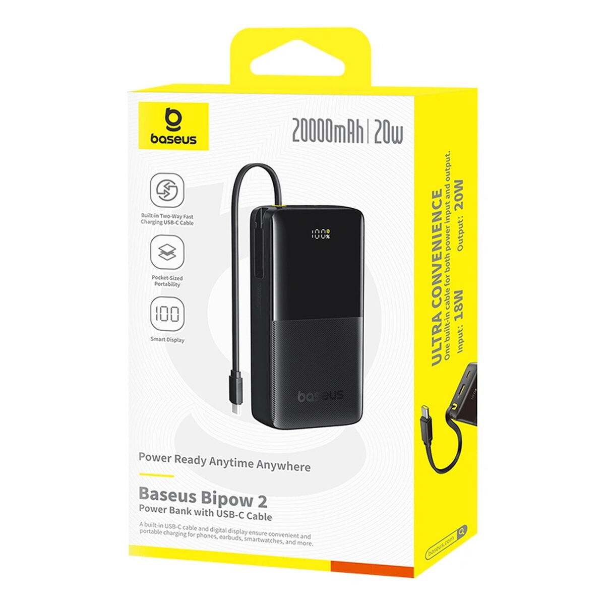 Powerbank Baseus BIPOW 2 Negro 20000 mAh