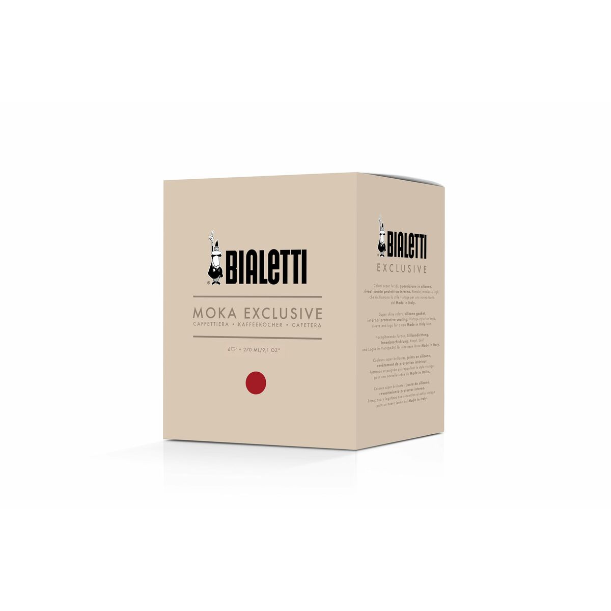 Cafetera Italiana Bialetti MOKA EXCLUSIVE Rojo Aluminio 6 Tazas