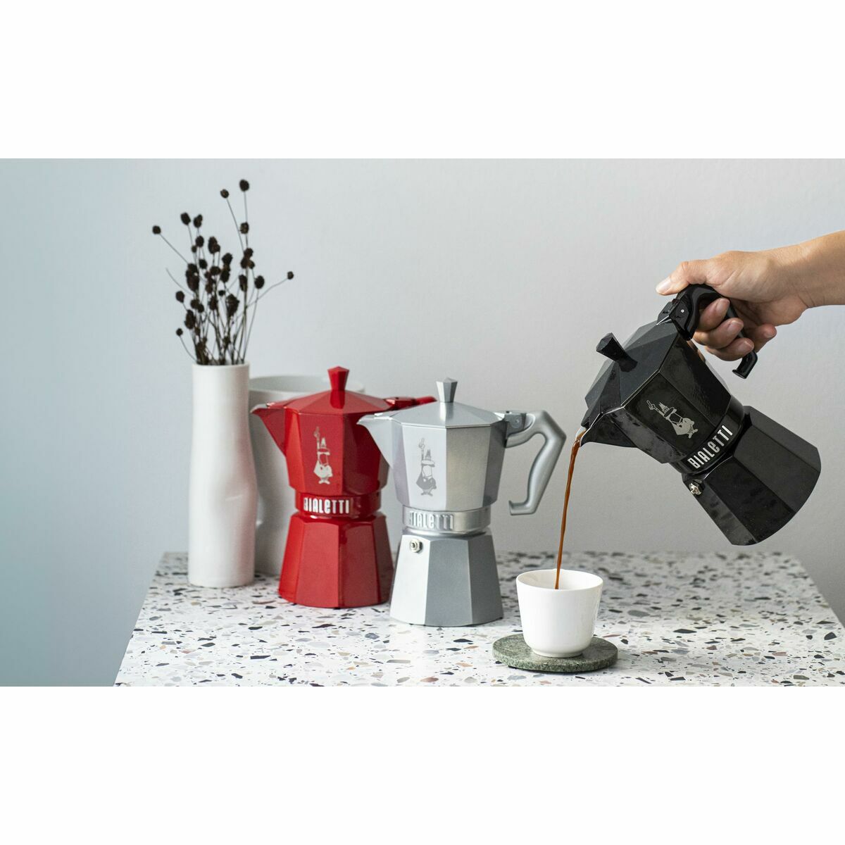 Cafetera Italiana Bialetti MOKA EXCLUSIVE Rojo Aluminio 6 Tazas