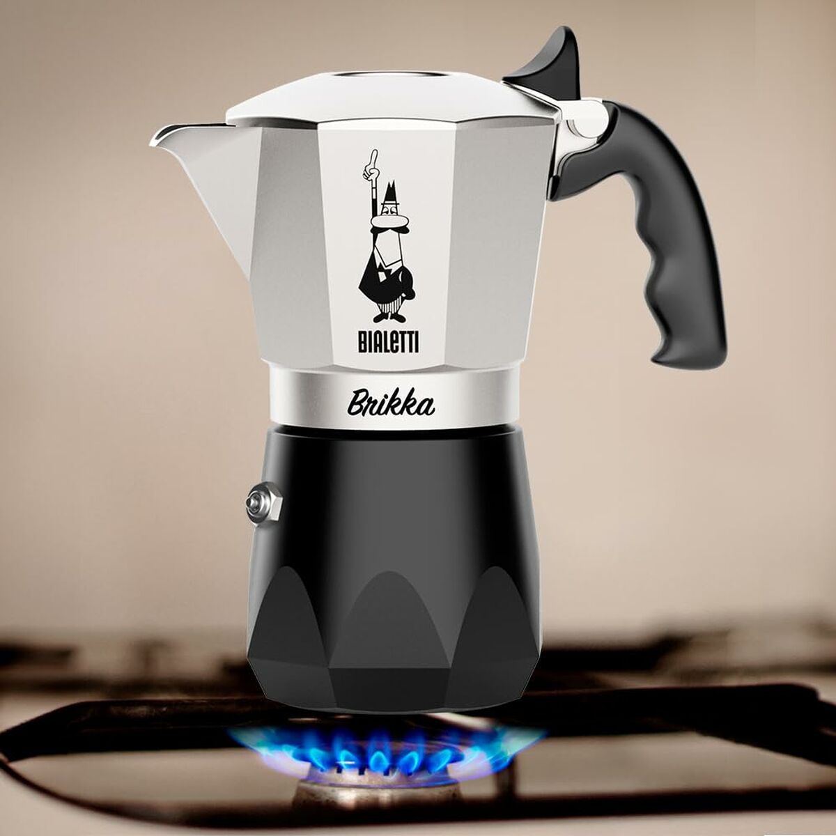 Cafetera Italiana Bialetti BRIKKA Aluminio 4 Tazas