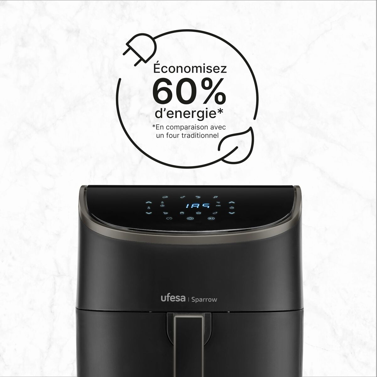 Freidora de Aire UFESA SPARROW Negro 6 L