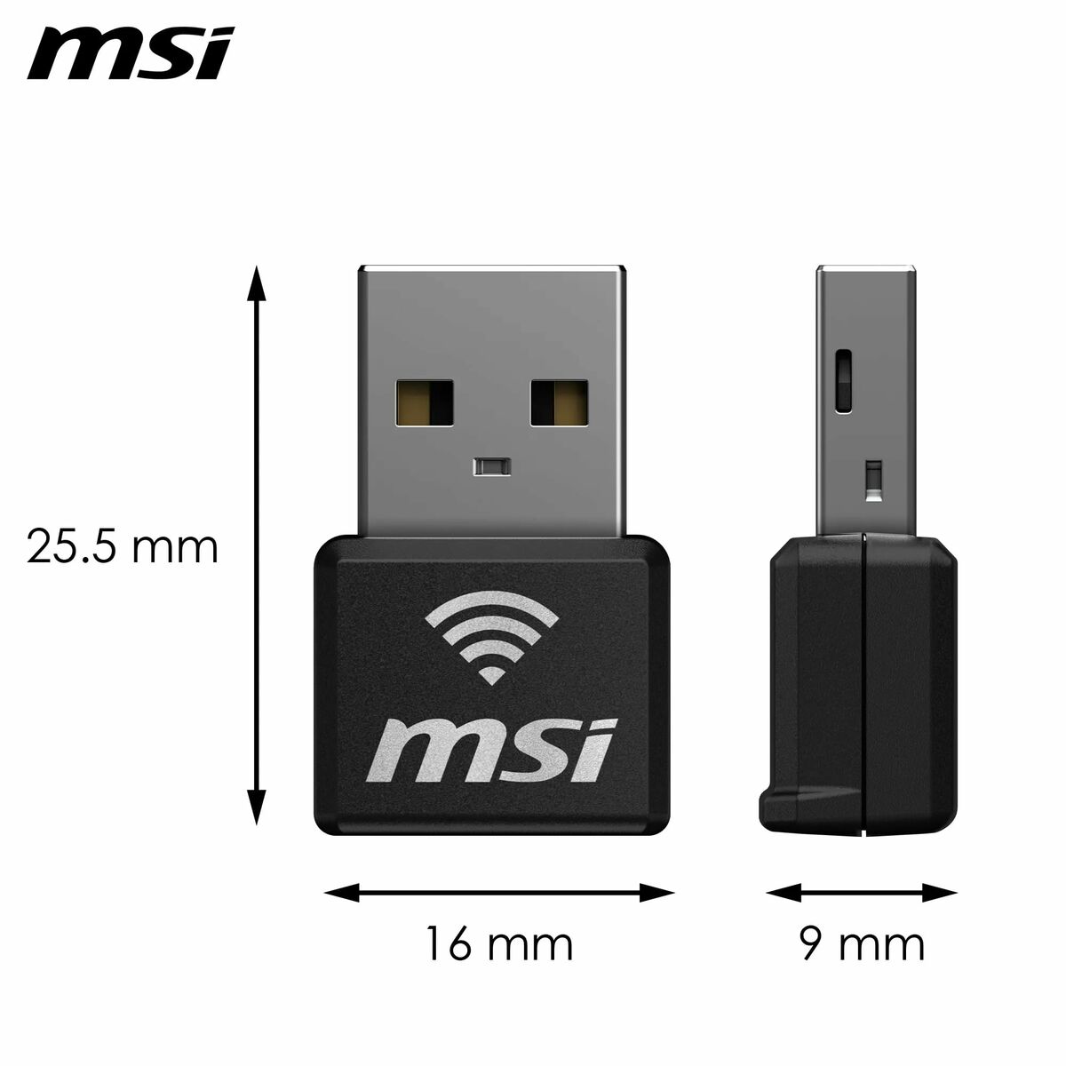 Adaptador USB Wifi MSI 302-8ZE30XE-000 Negro
