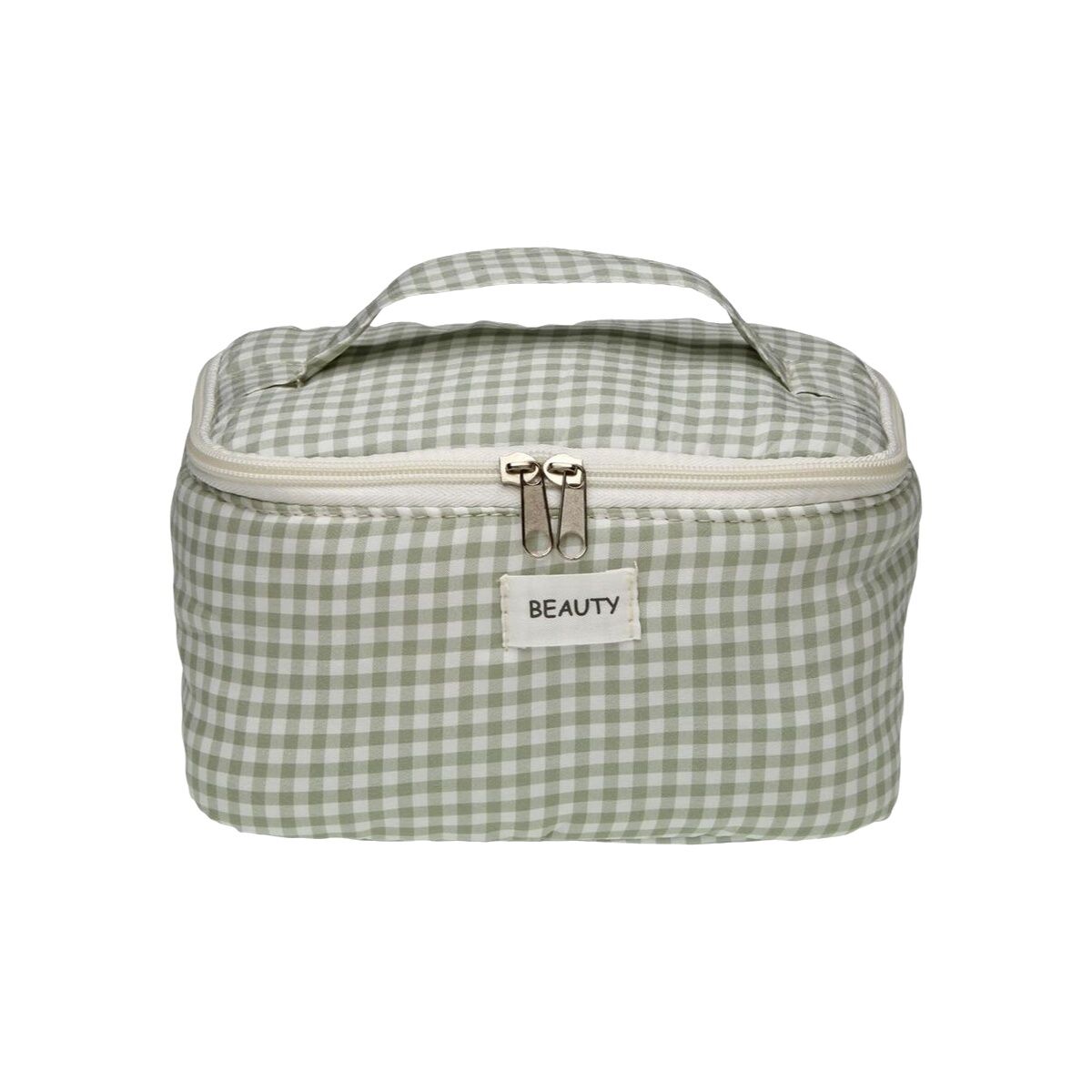 Neceser de Viaje Versa Vichy Verde Poliéster Textil 12 x 12 x 20 cm