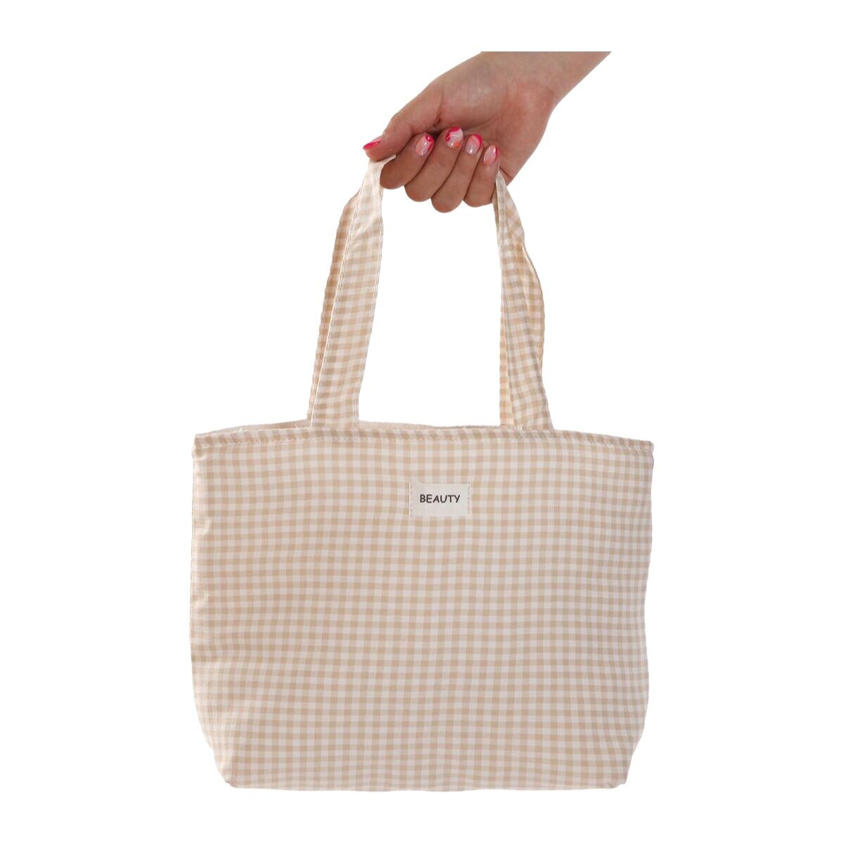 Bolso Mujer Versa Vichy Beige 9 x 22 x 23 cm