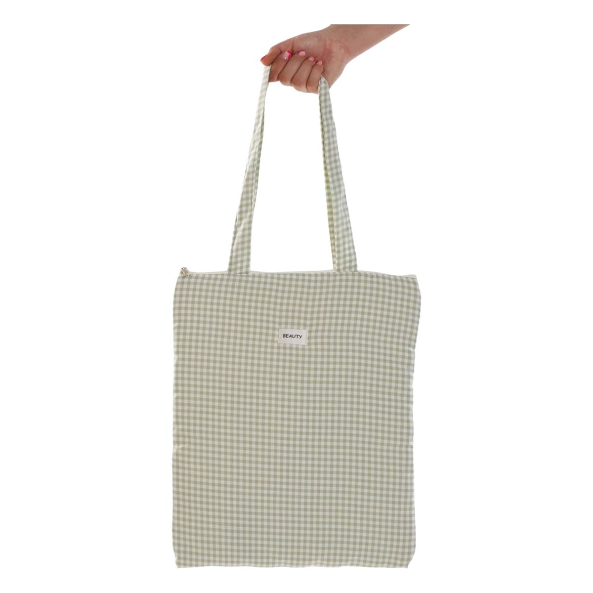 Bolso Mujer Versa Vichy Verde 40 x 33 cm