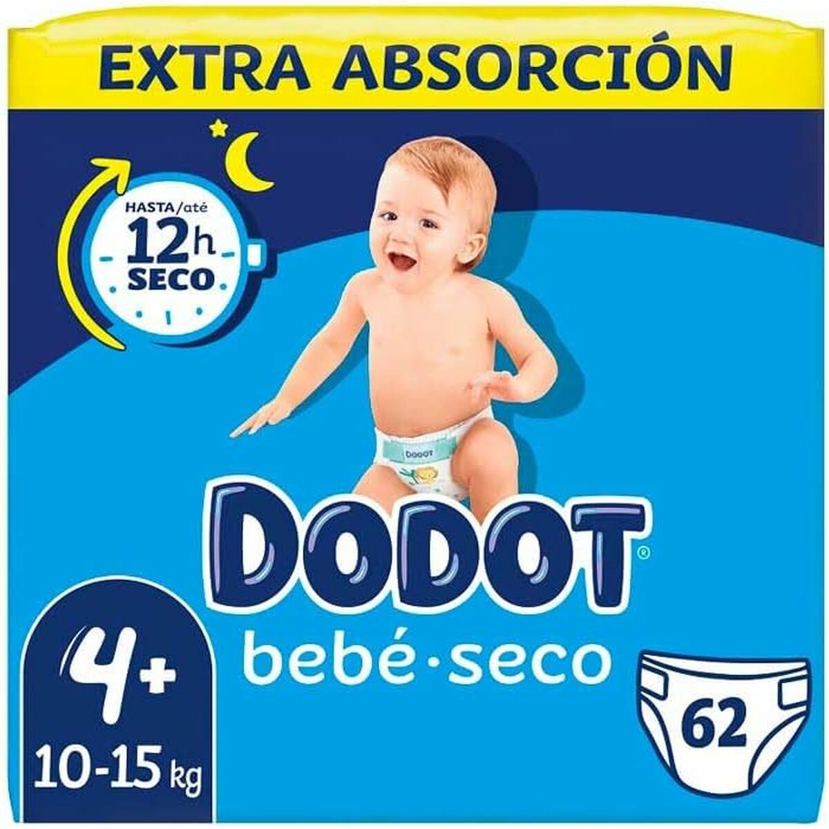 Pañales Desechables Dodot Etapas Extra 4 10-15 kg (62 Unidades)