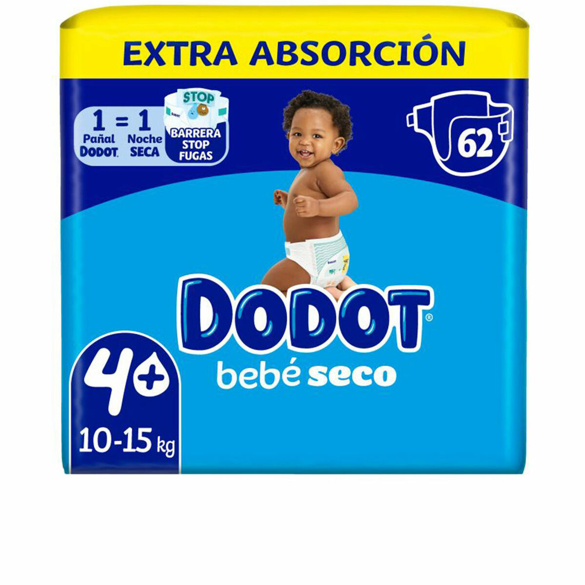 Pañales Desechables Dodot Etapas Extra 4 10-15 kg (62 Unidades)