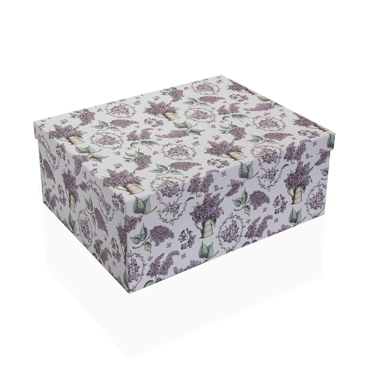 Set de Cajas Organizadoras Apilables Versa Cartón Lavanda 10 Piezas