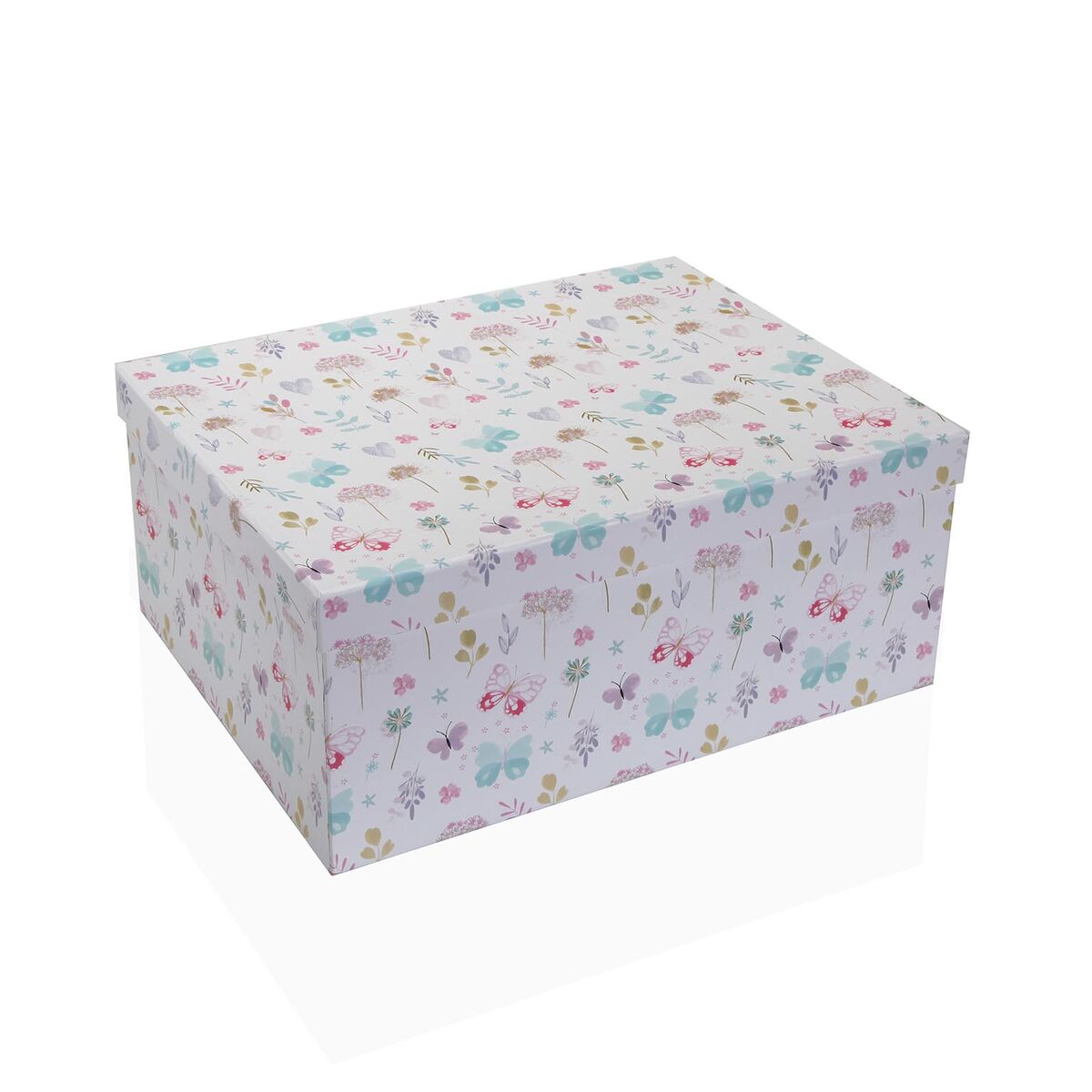 Set de Cajas Organizadoras Apilables Versa Cartón Flores 10 Piezas