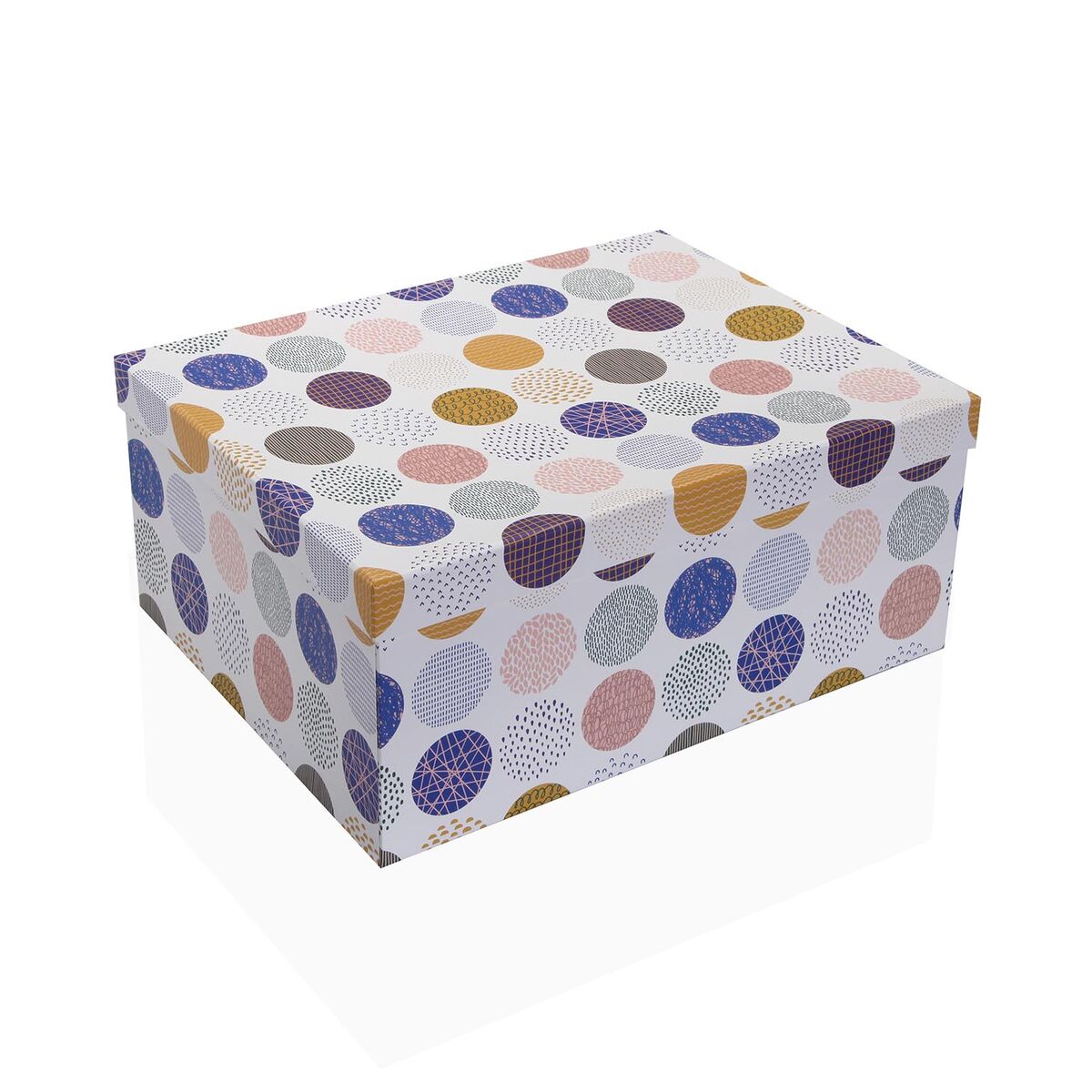 Set de Cajas Organizadoras Apilables Versa Cartón Círculos 10 Piezas