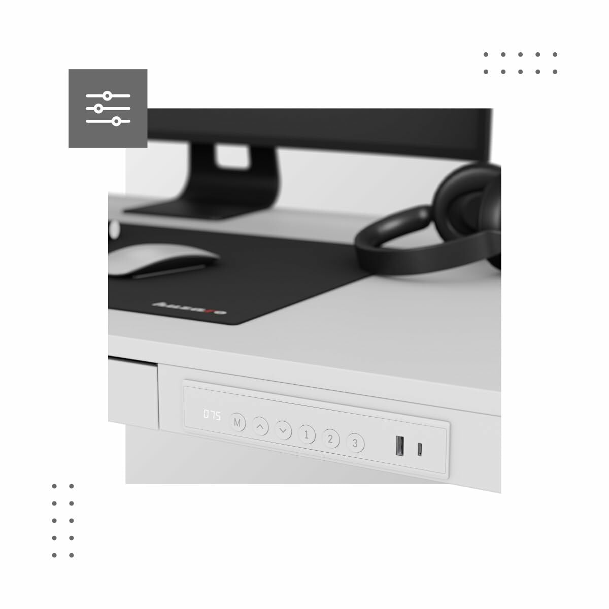 Escritorio Mark Adler MA-Leader 8.2 White Blanco