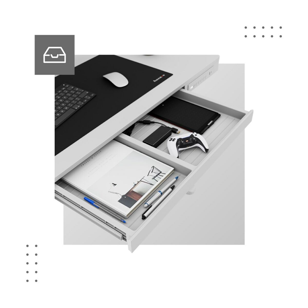 Escritorio Mark Adler MA-Leader 8.2 White Blanco