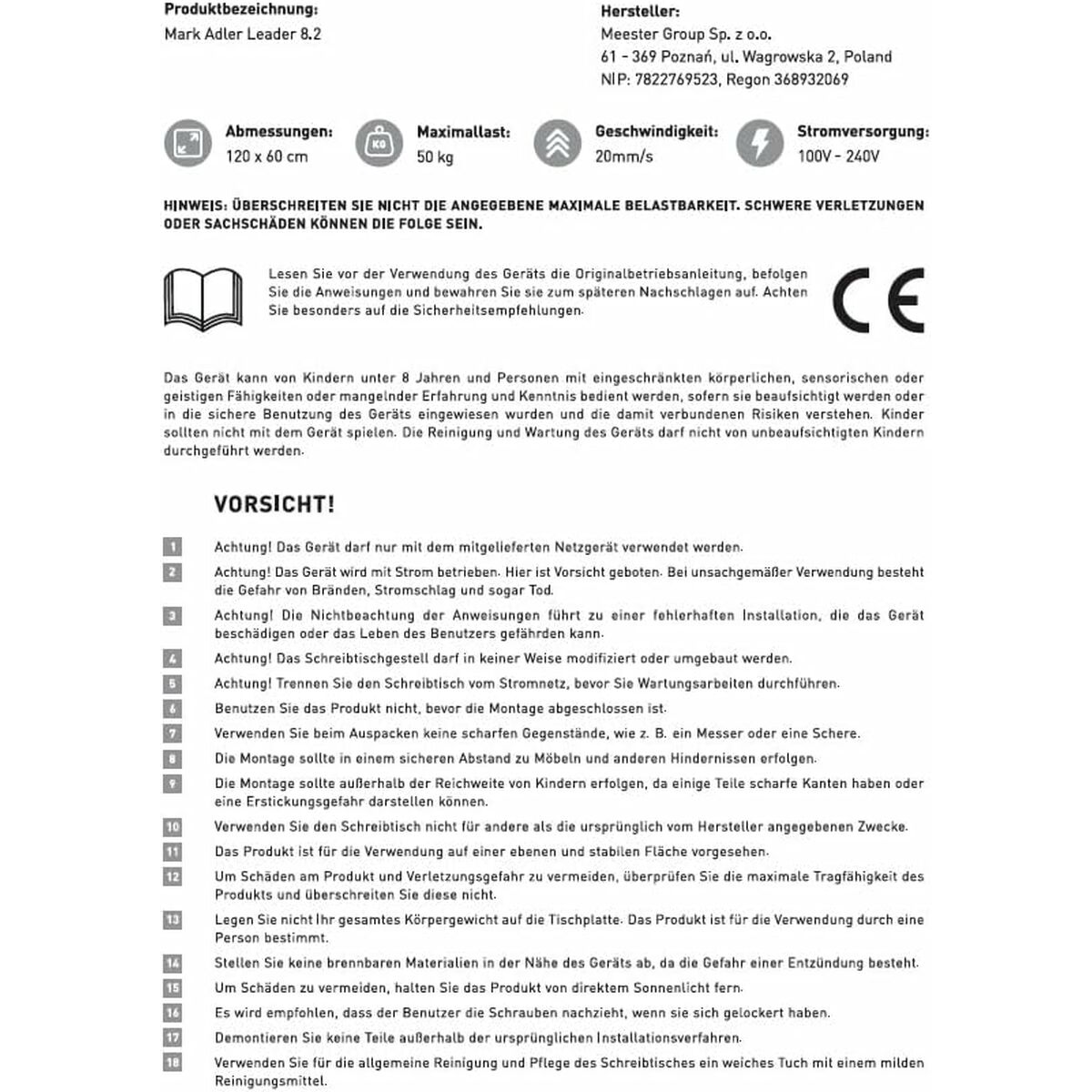 Escritorio Mark Adler MA-Leader 8.2 Black Negro