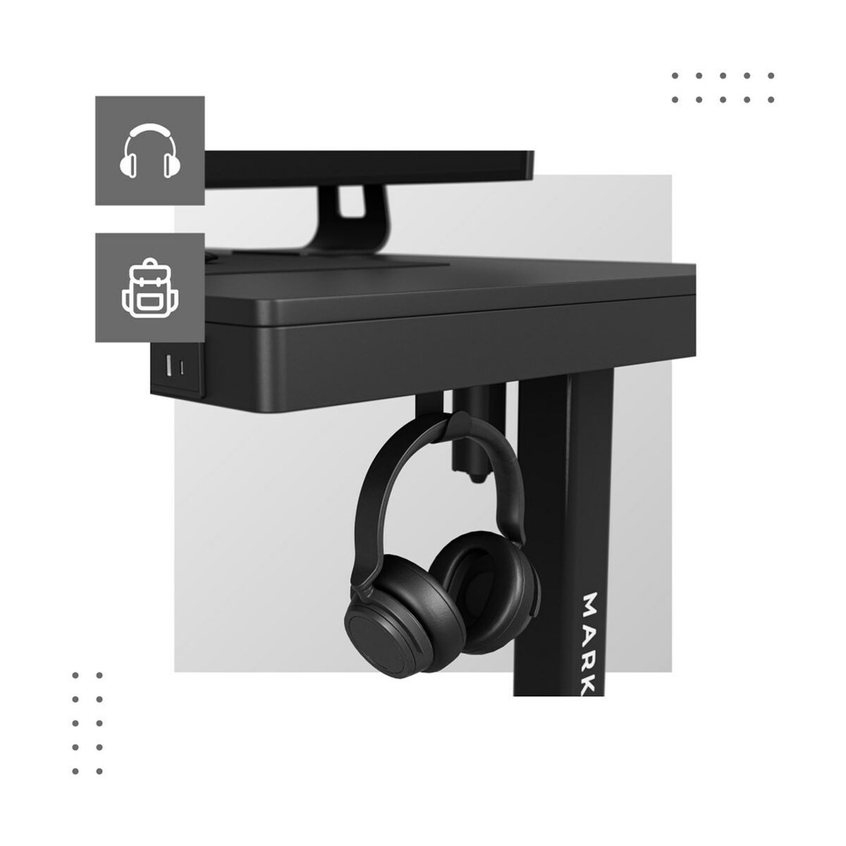 Escritorio Mark Adler MA-Leader 8.2 Black Negro