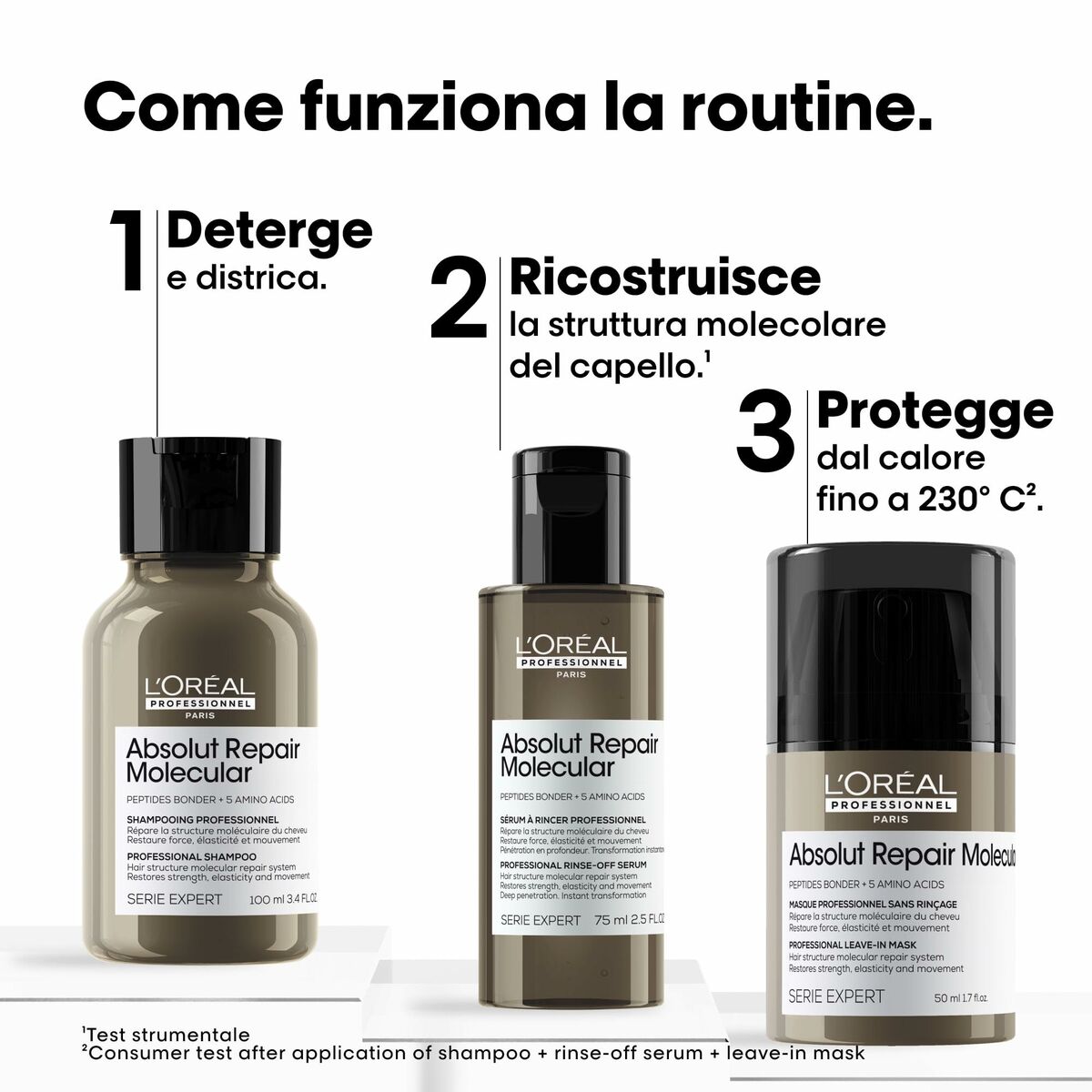 Set de Peluquería L'Oreal Professionnel Paris ABSOLUT REPAIR MOLECULAR 3 Piezas