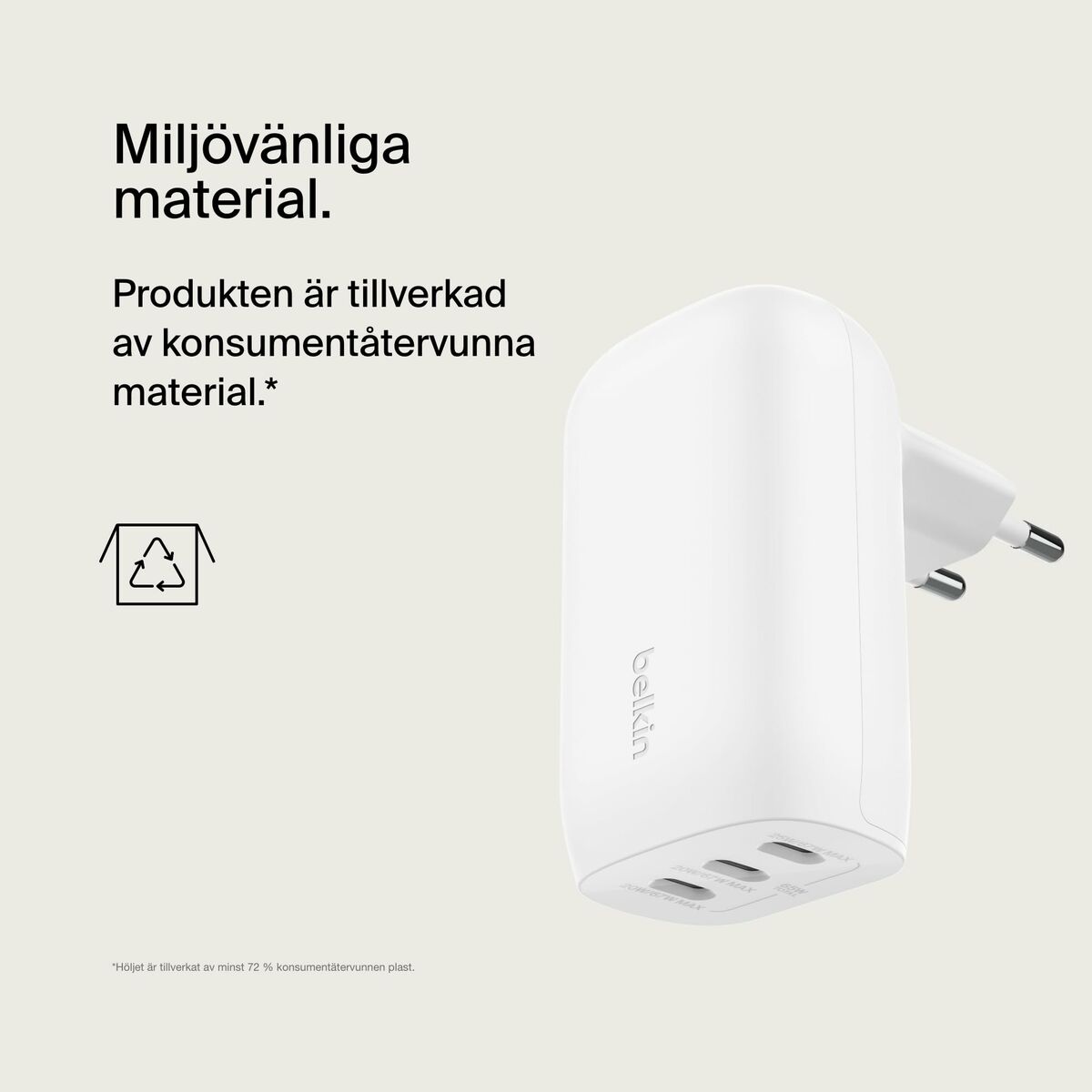 Cable USB Belkin WCC002CFWH Blanco