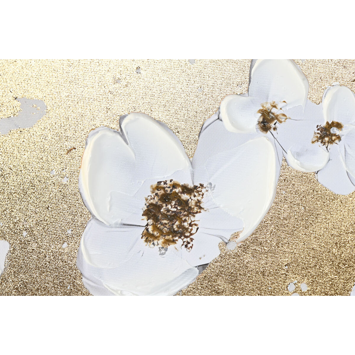 Lienzo Home ESPRIT Marrón Gris Dorado Árbol Moderno (2 Unidades)