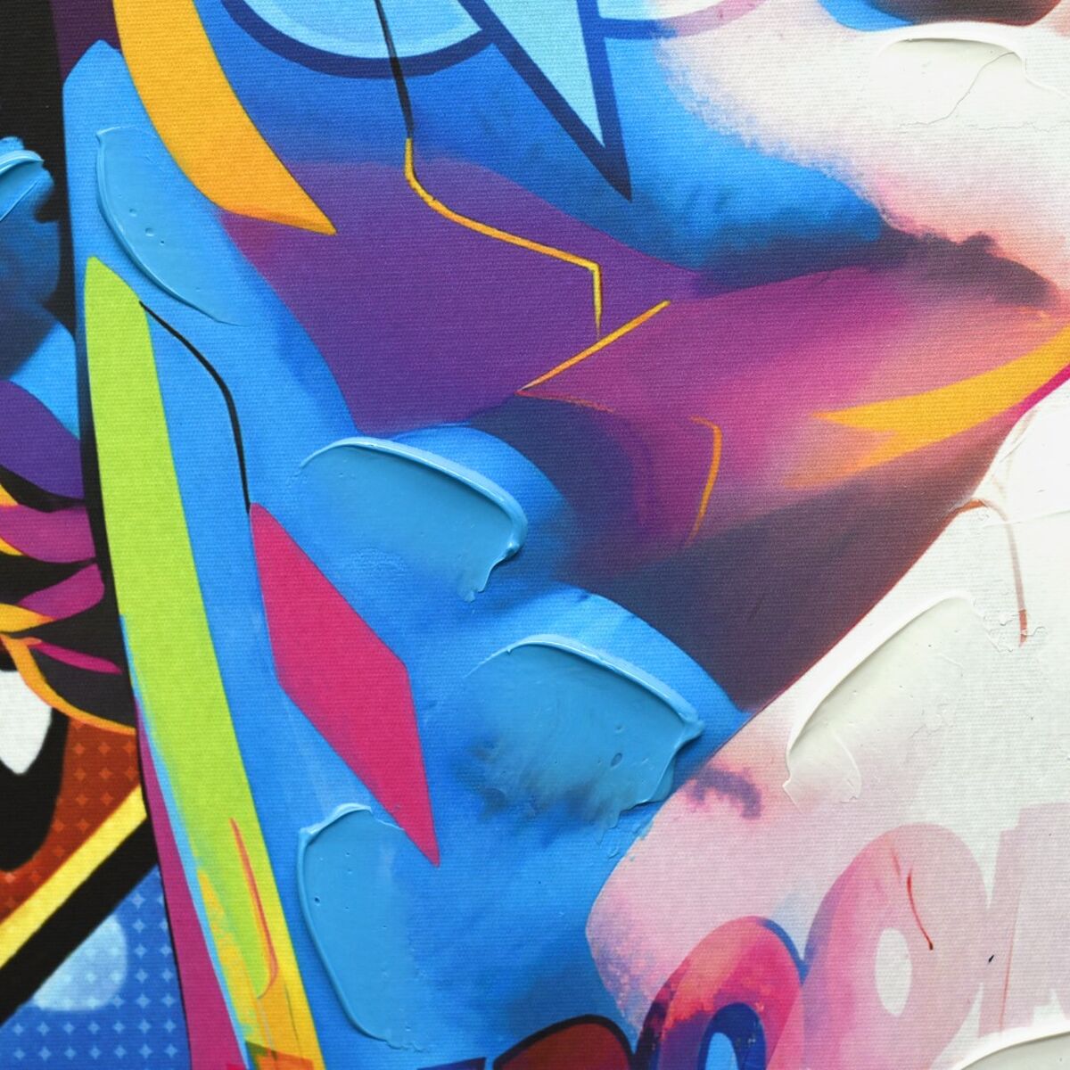 Cuadro con LED Home ESPRIT Azul Verde Moderno 83 x 3 x 83 cm (2 Unidades)