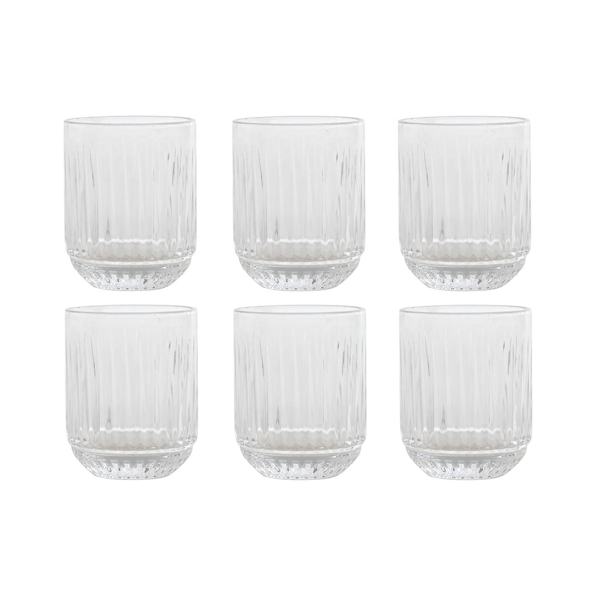 Set de Vasos Home ESPRIT Transparente Cristal 275 ml (6 Unidades)