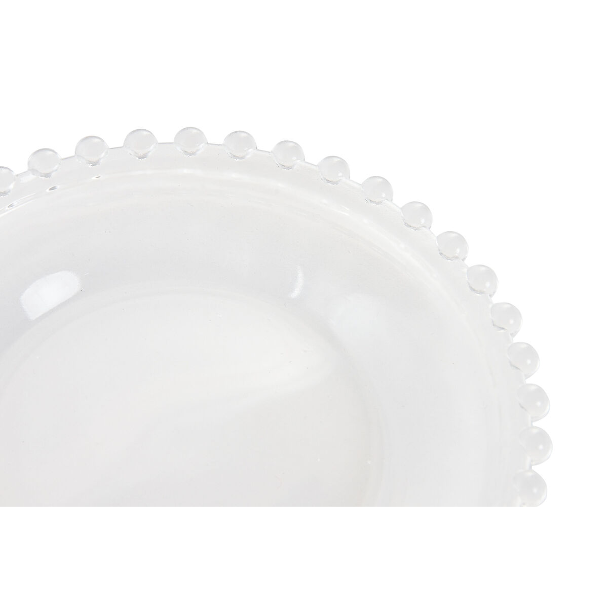 Plato Llano Home ESPRIT Transparente Cristal 15,6 x 15,6 x 1,7 cm