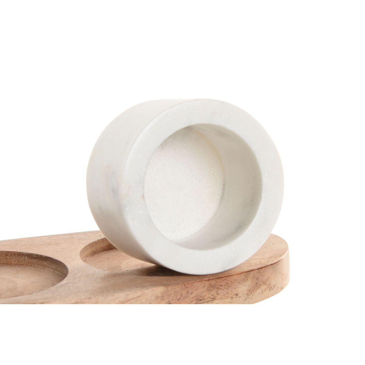 Salero y Pimentero Home ESPRIT Blanco Negro Natural Acero Inoxidable Acacia 20 X 10 X 7,6 CM