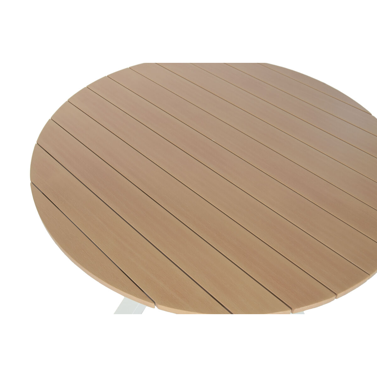 Mesa de Comedor Home ESPRIT Blanco Aluminio 140 x 140 x 75 cm