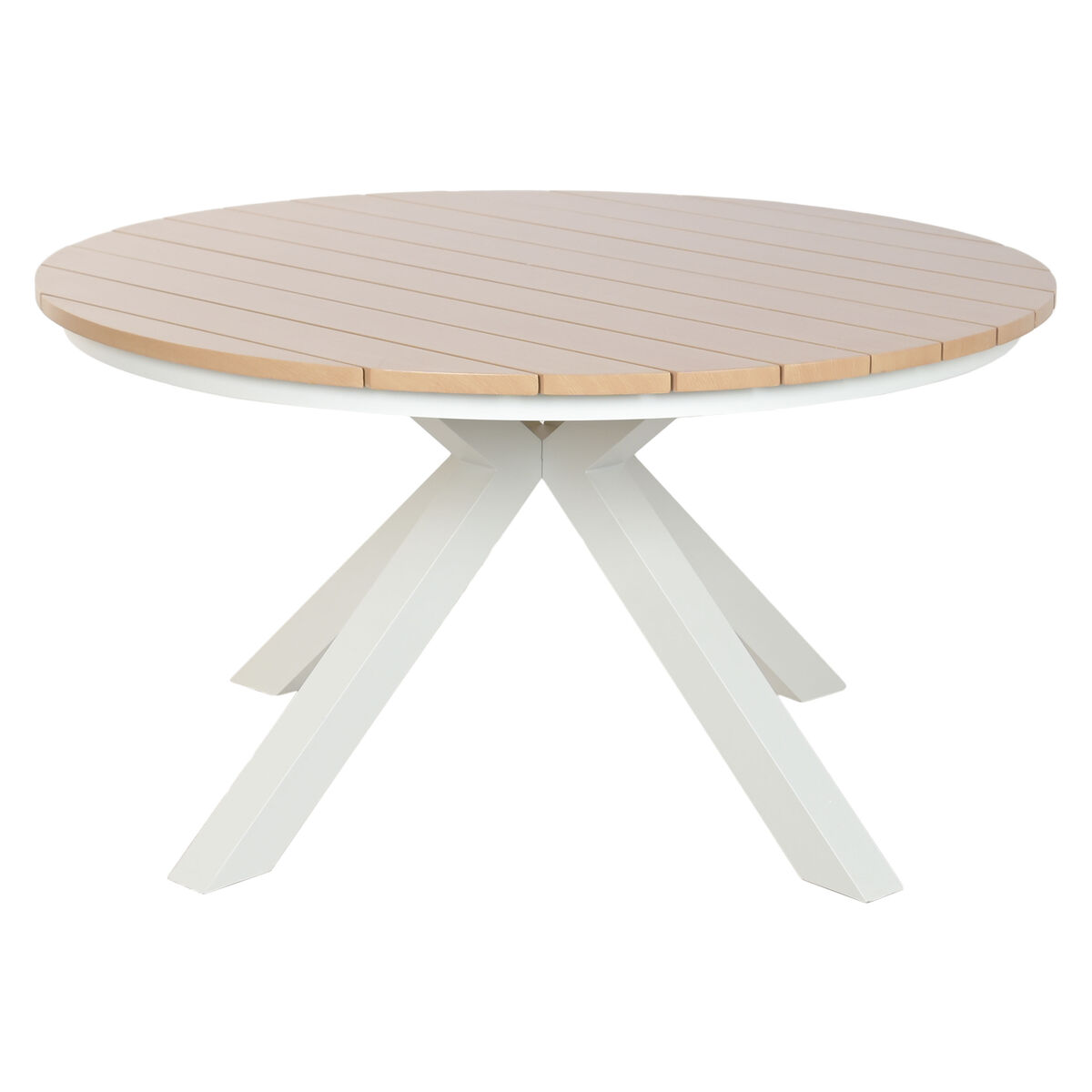 Mesa de Comedor Home ESPRIT Blanco Aluminio 140 x 140 x 75 cm