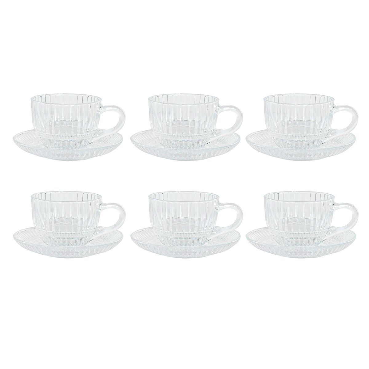 Juego de Tazas de Café Home ESPRIT Transparente 240 ml