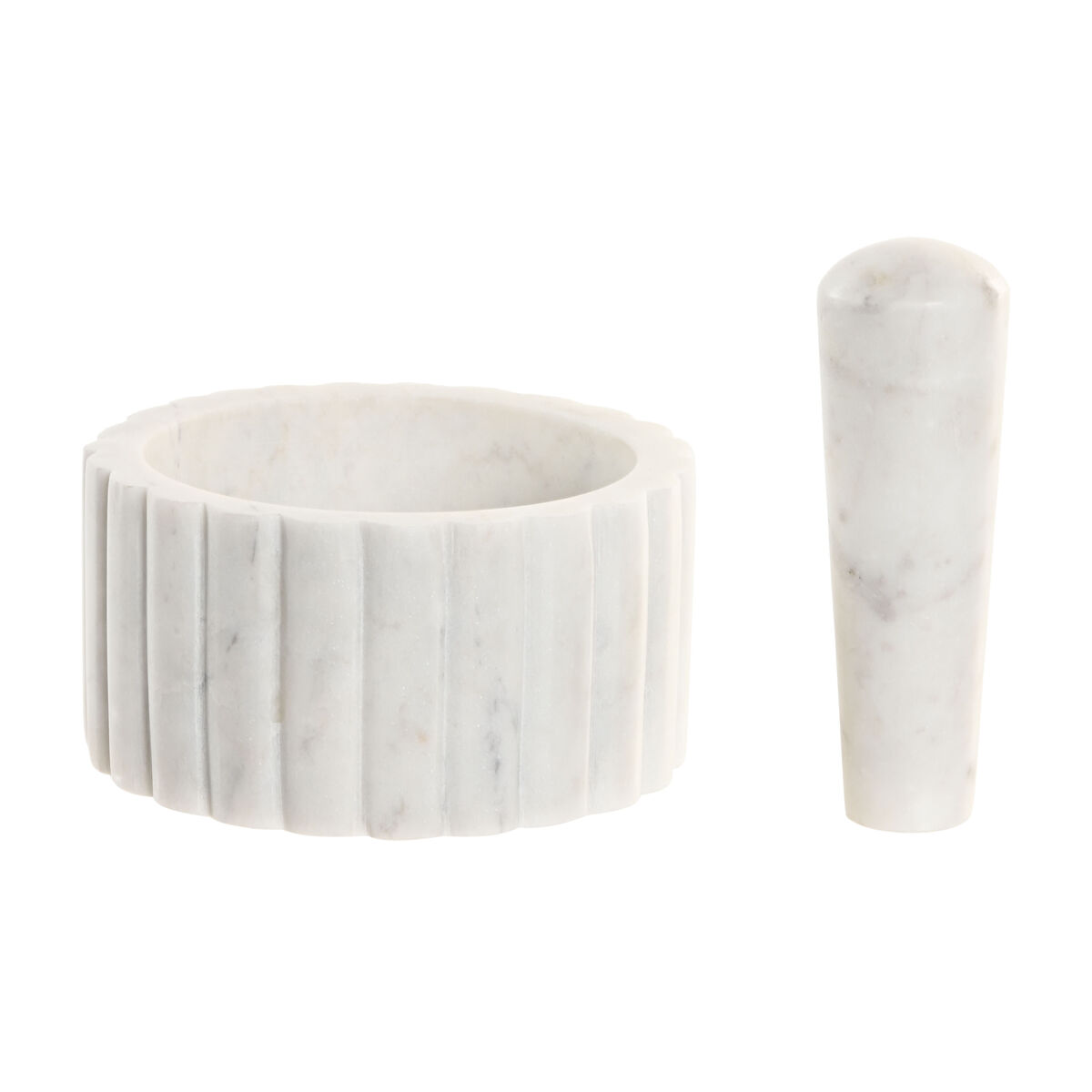 Mortero de cocina Home ESPRIT Mármol 12,5 x 12,5 x 7,5 cm