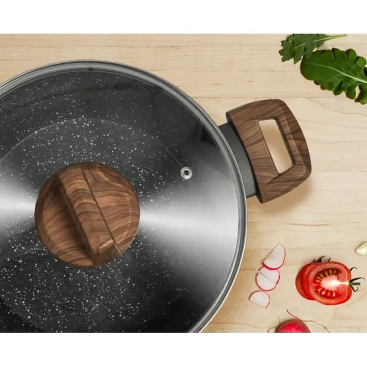 Sartén Smile MGK-24 Madera Ø 24 cm Ø 16 cm Aluminio