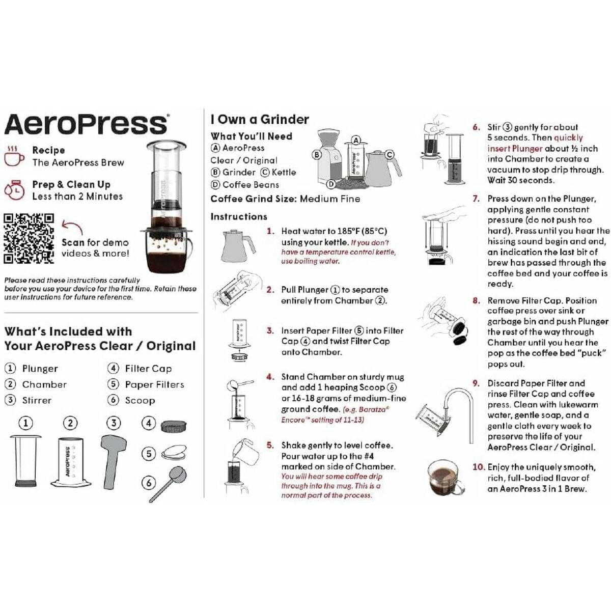 Cafetera Portátil Aeropress 85R11 Negro Transparente