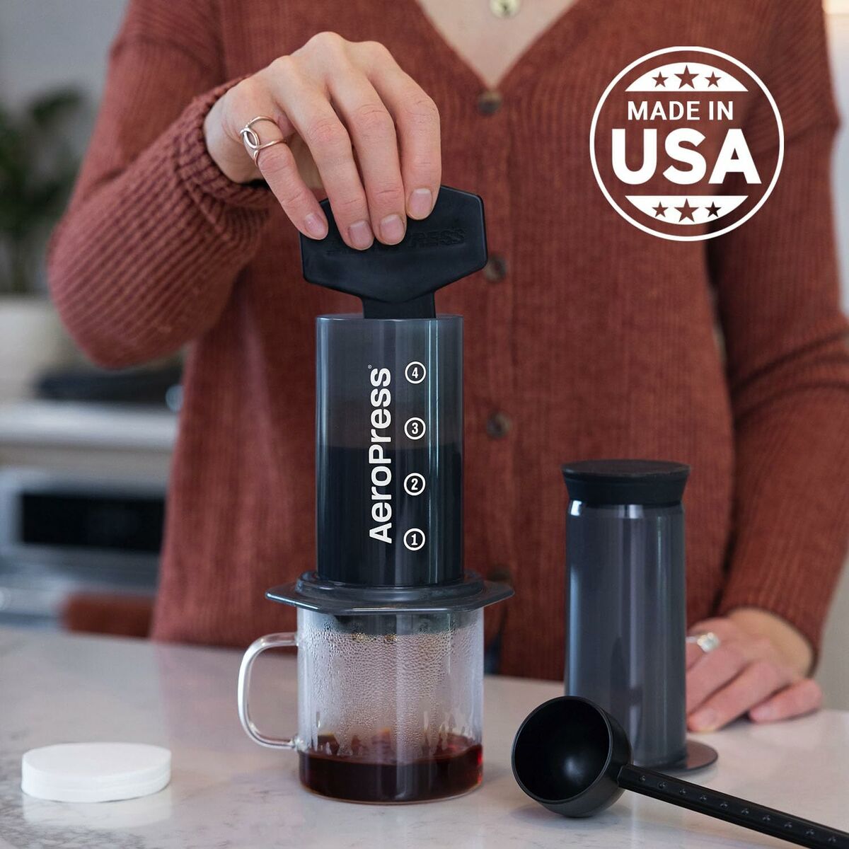 Cafetera Portátil Aeropress 85R11 Negro Transparente