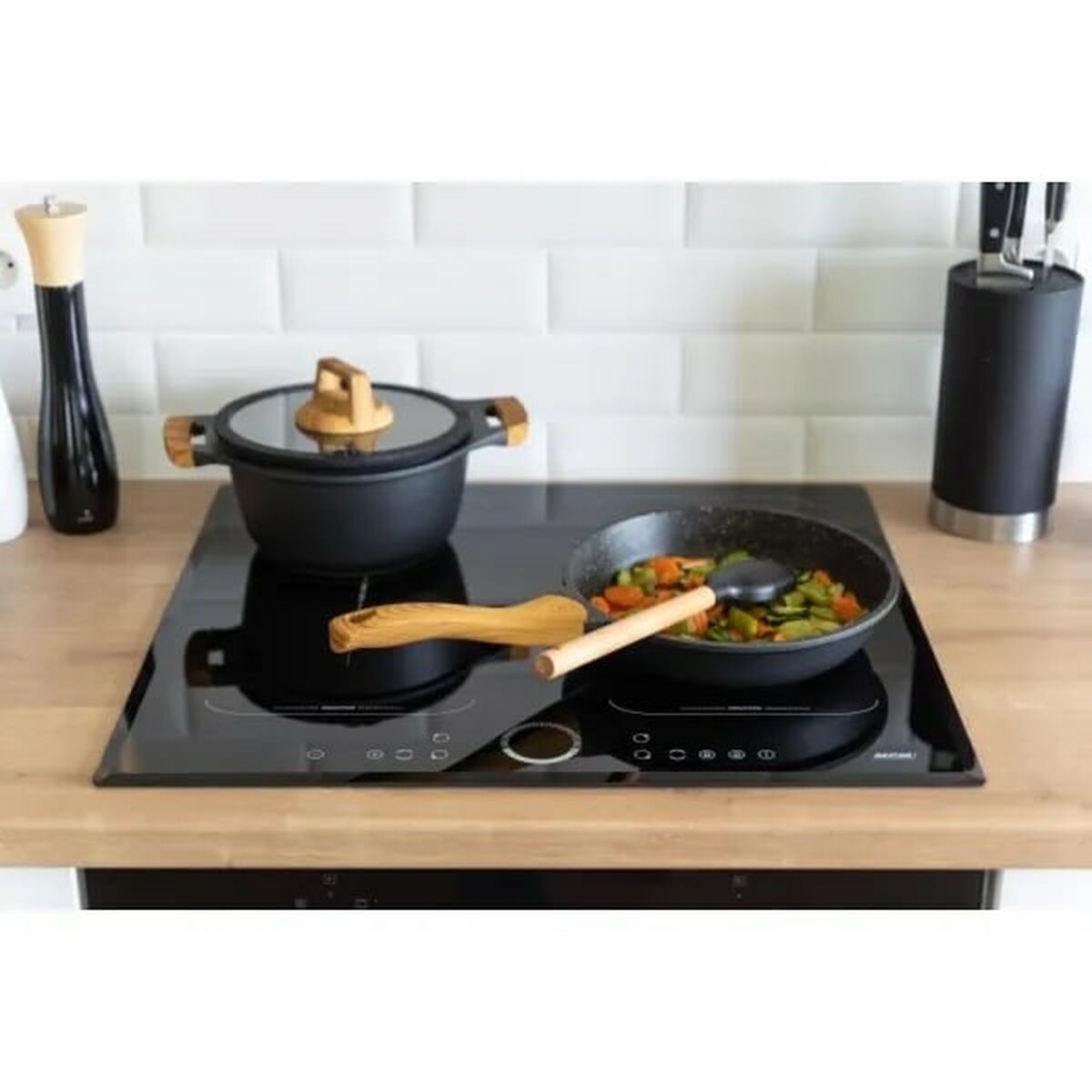 Batería de Cocina Smile MGK-23 Negro Madera 7 Piezas