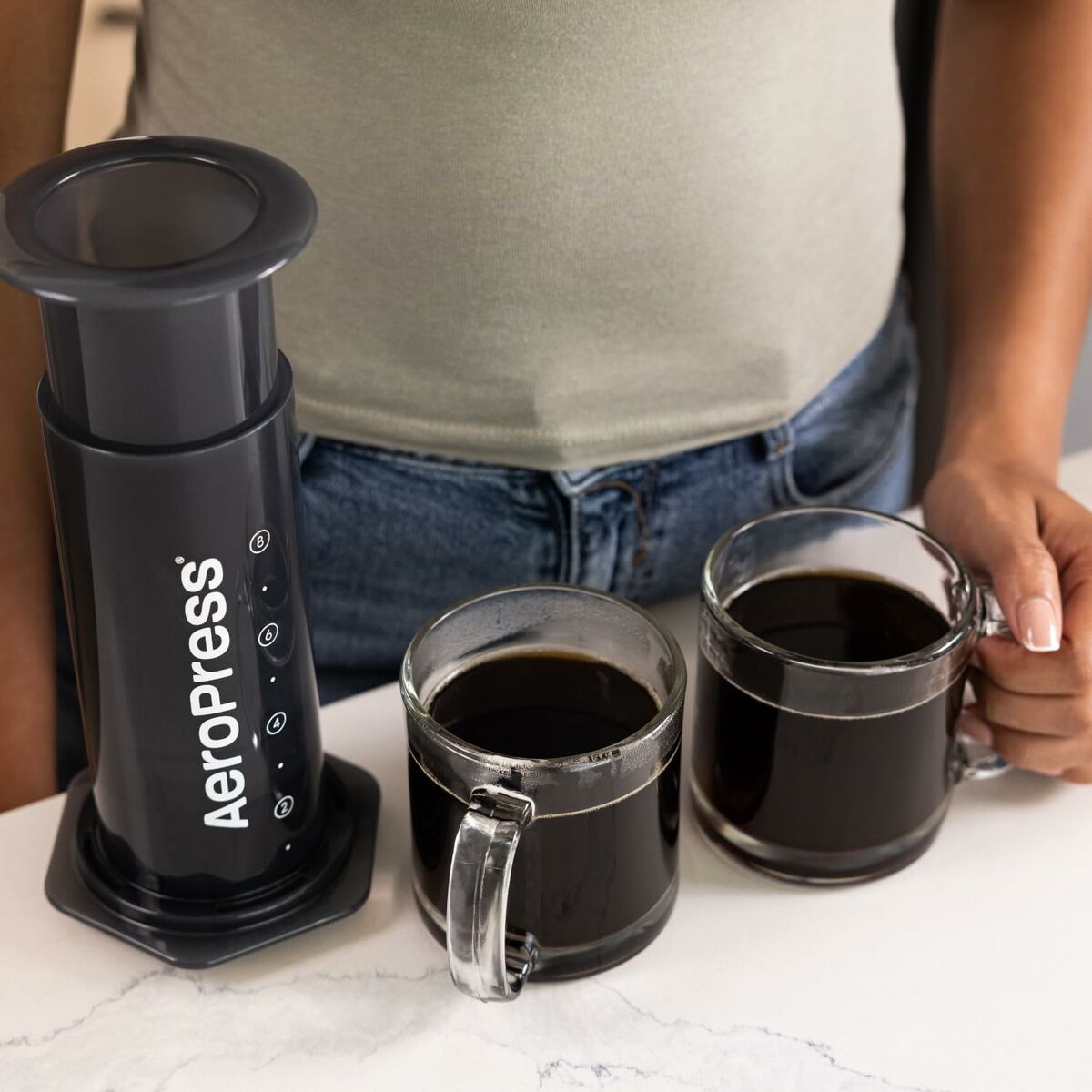 Cafetera Portátil Aeropress XL Negro Transparente Caucho Polipropileno