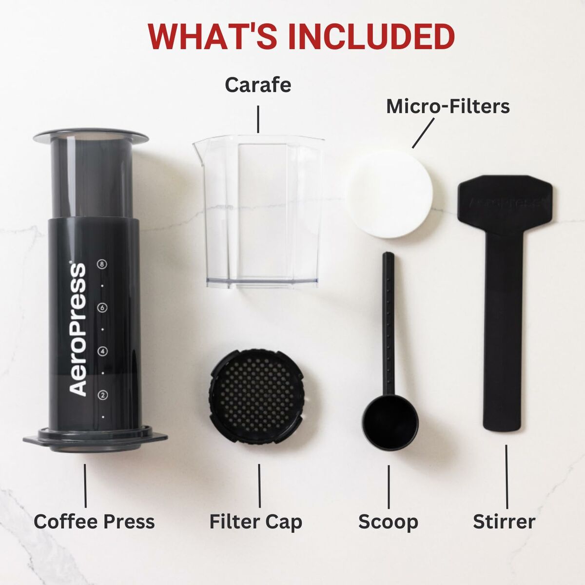 Cafetera Portátil Aeropress XL Negro Transparente Caucho Polipropileno