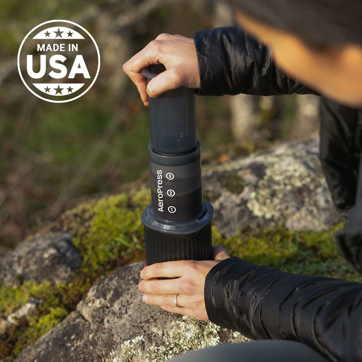 Cafetera Portátil Aeropress Go Negro 3 Tazas