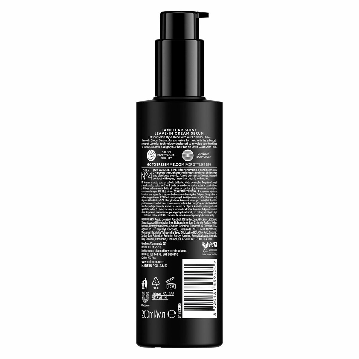 Sérum Capilar Tresemme LAMELLAR SHINE 200 ml