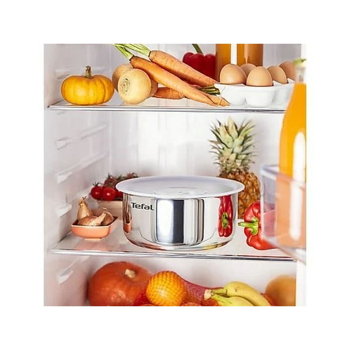 Batería de Cocina Tefal L897SA74 Negro Rojo Acero 10 Piezas