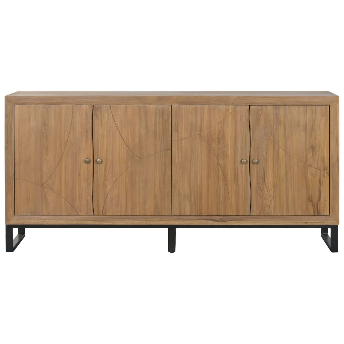 Aparador Home ESPRIT Teca Madera MDF 180 x 40 x 85 cm
