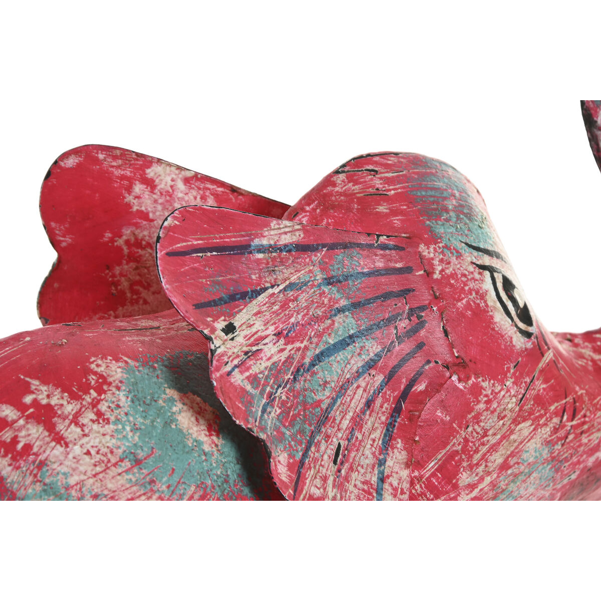 Figura Decorativa Home ESPRIT Azul Fucsia 40 x 12 x 40 cm (2 Unidades)