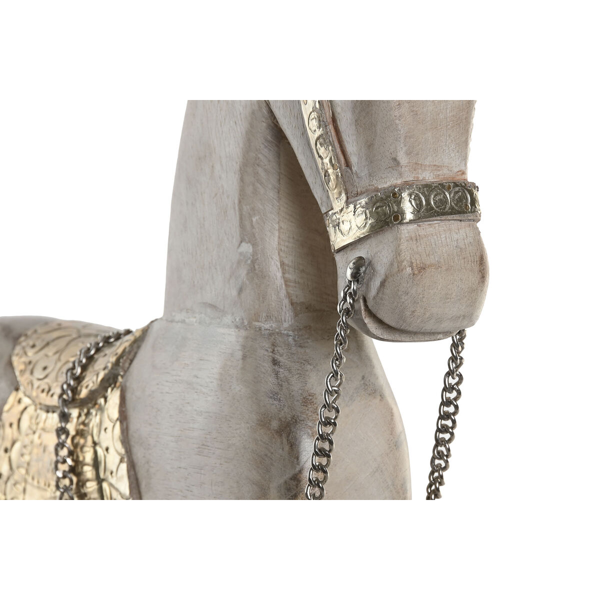 Figura Decorativa Home ESPRIT Plateado Natural Caballo 53 X 10 X 60 CM