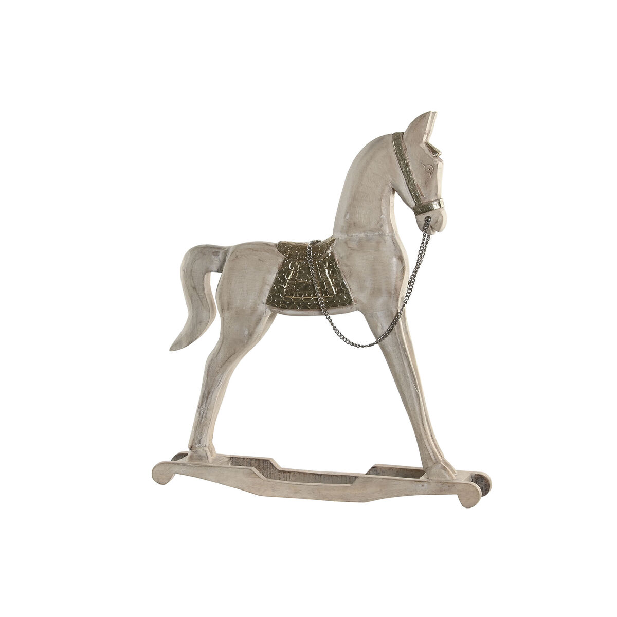 Figura Decorativa Home ESPRIT Plateado Natural Caballo 53 X 10 X 60 CM