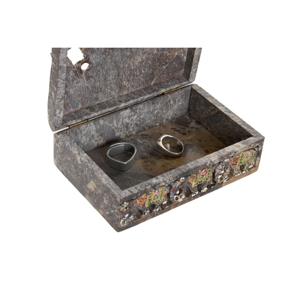 Caja-Joyero Home ESPRIT Marrón Multicolor 15 X 10 X 5,5 CM