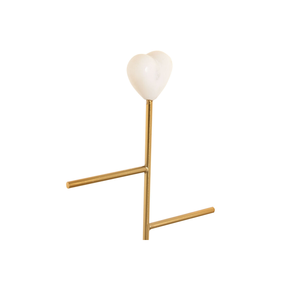 Joyero de Pie Home ESPRIT Blanco Dorado Metal 16 x 13 x 32 cm